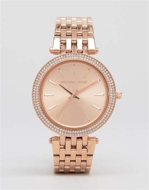 michael kors rose gold watch asos|rose gold mk watch men.